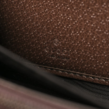Gucci Monogram Jumbo GG Textured Dollar Calfskin Diana Zip Around Continental Wallet Camel Ebony New Acero 6 of 7