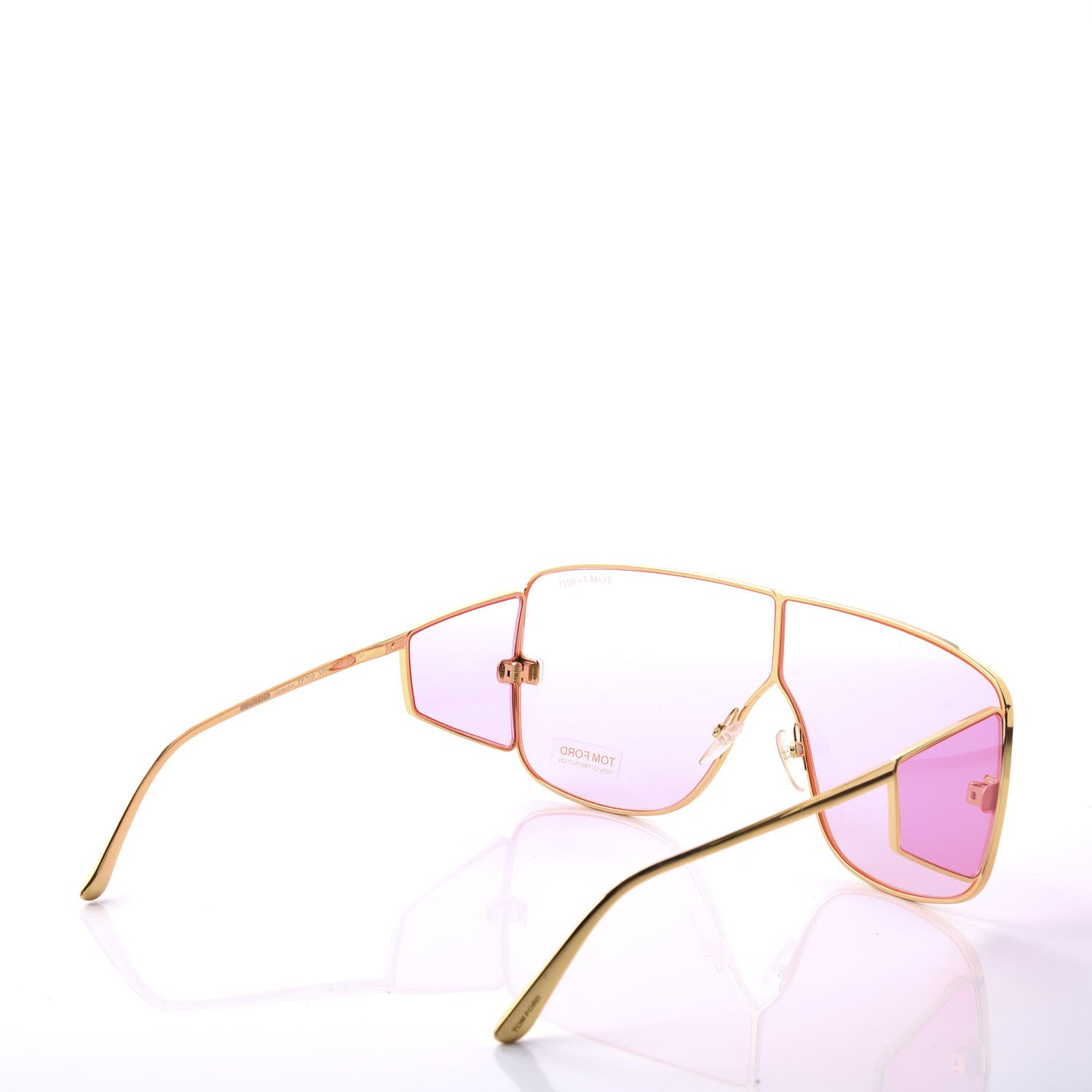 Tom Ford Square Spector Sunglasses TF 708 Rose 4 of 8