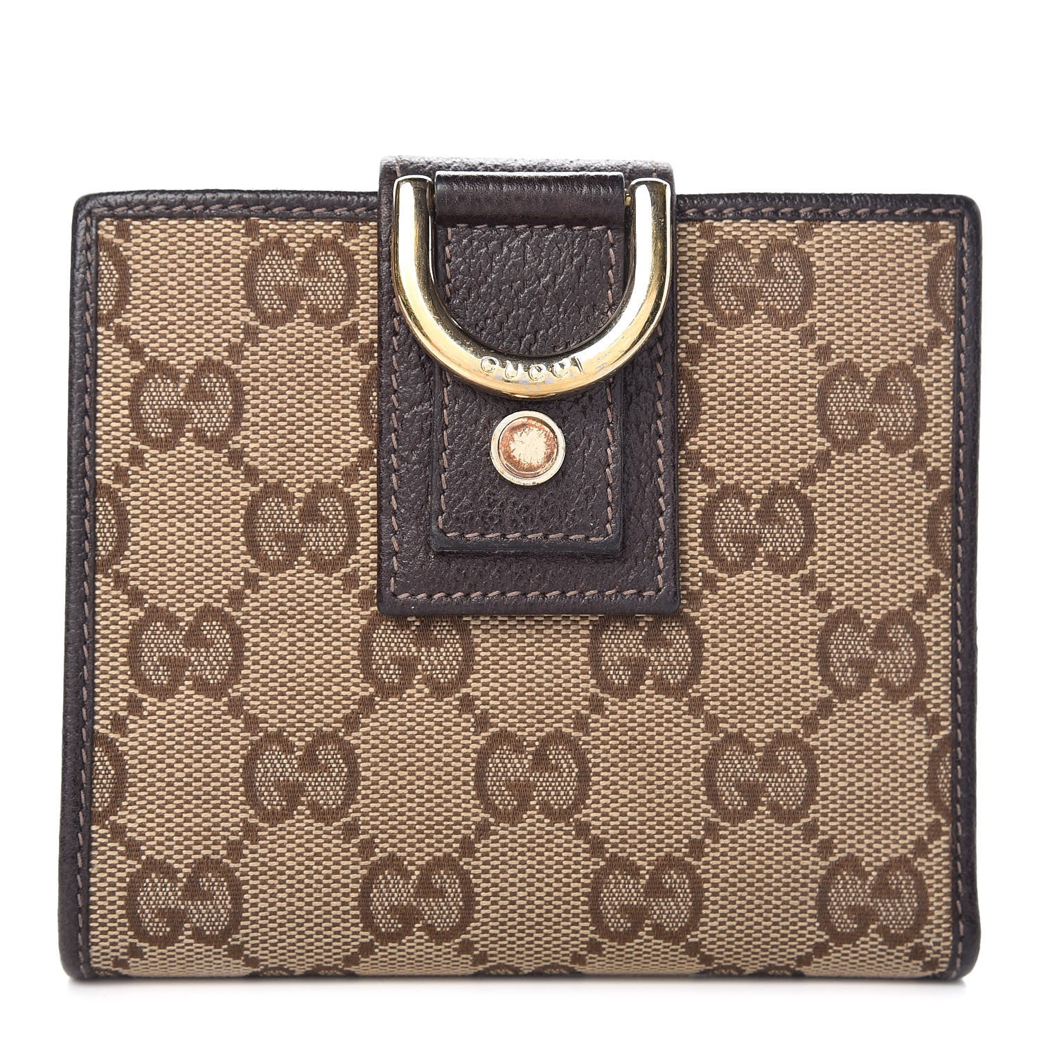 Gucci Monogram Abbey Compact Wallet Dark Brown 1 of 18
