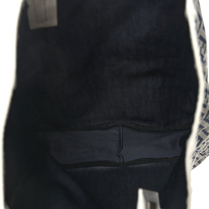 Fendi Zucchino Shopping Tote Navy White 6 of 9