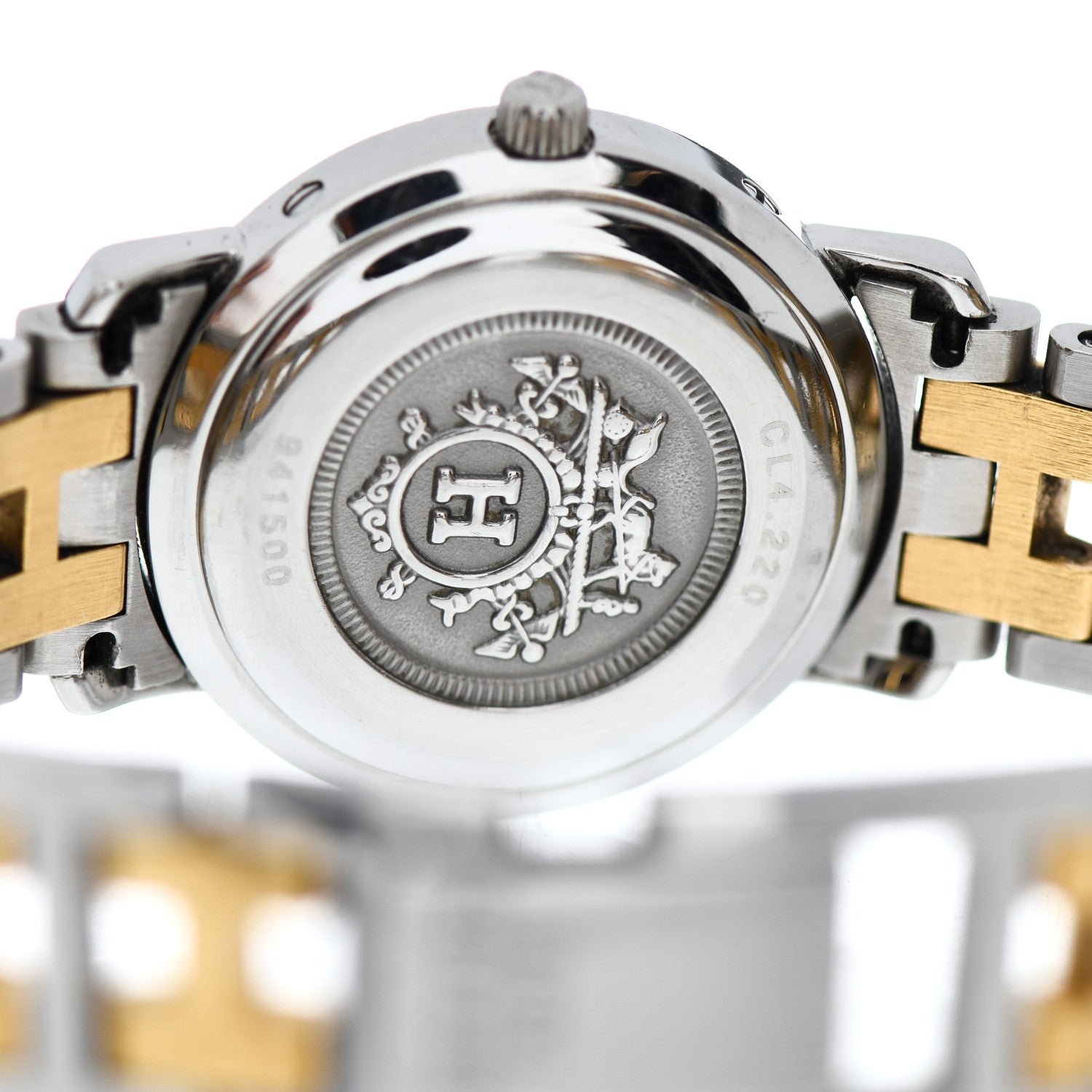 Hermes Stainless Steel 24mm Clipper Quartz Watch Gold 4 of 5