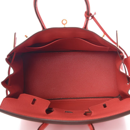 Hermes Togo Birkin 25 Rouge Pivoine 5 of 9