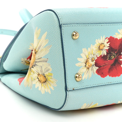 Dolce & Gabbana Dauphine St.Giap Papaveri Print Medium Miss Sicily Satchel Celeste 8 of 12