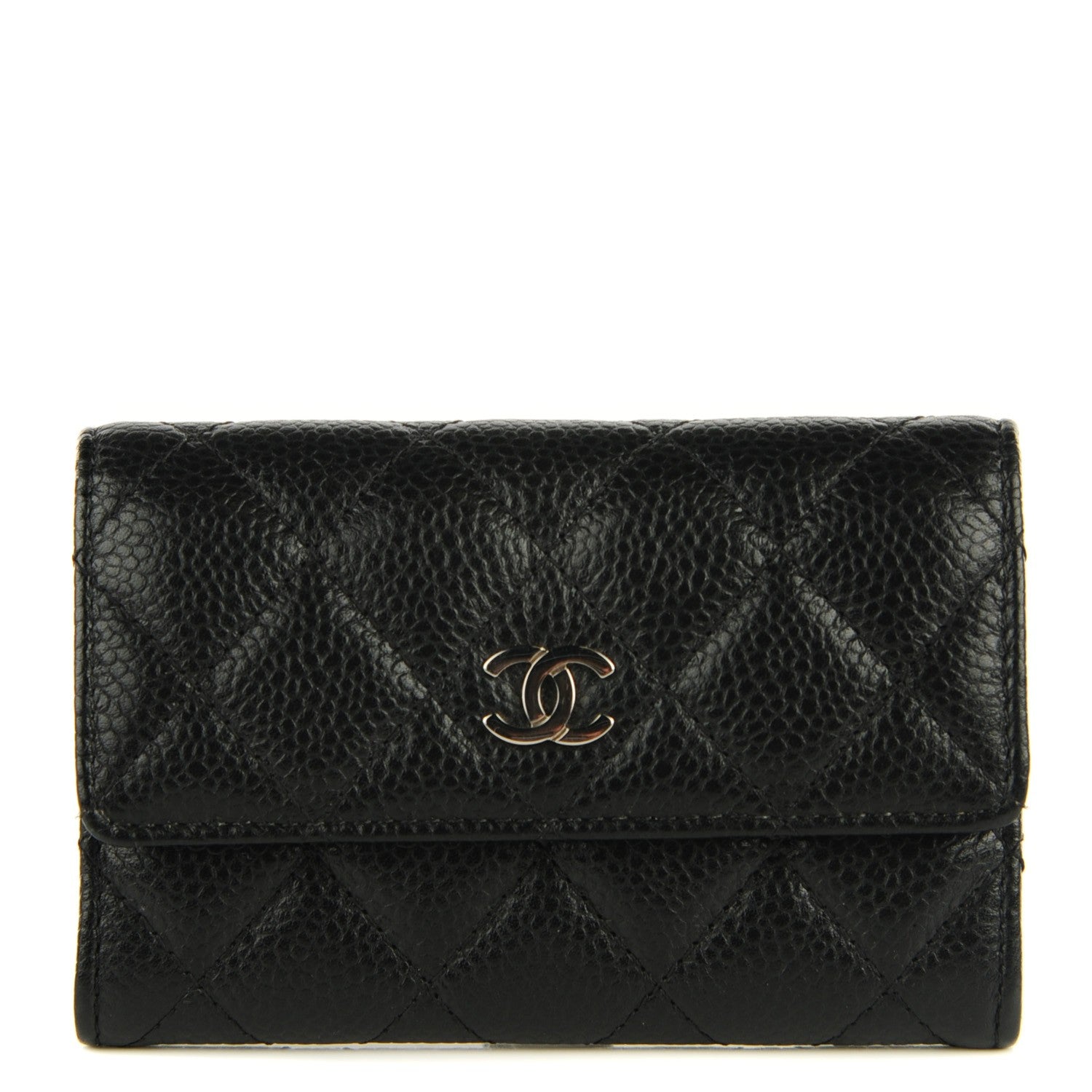 Chanel Caviar Quilted Flap Card Holder Black 1 of 8