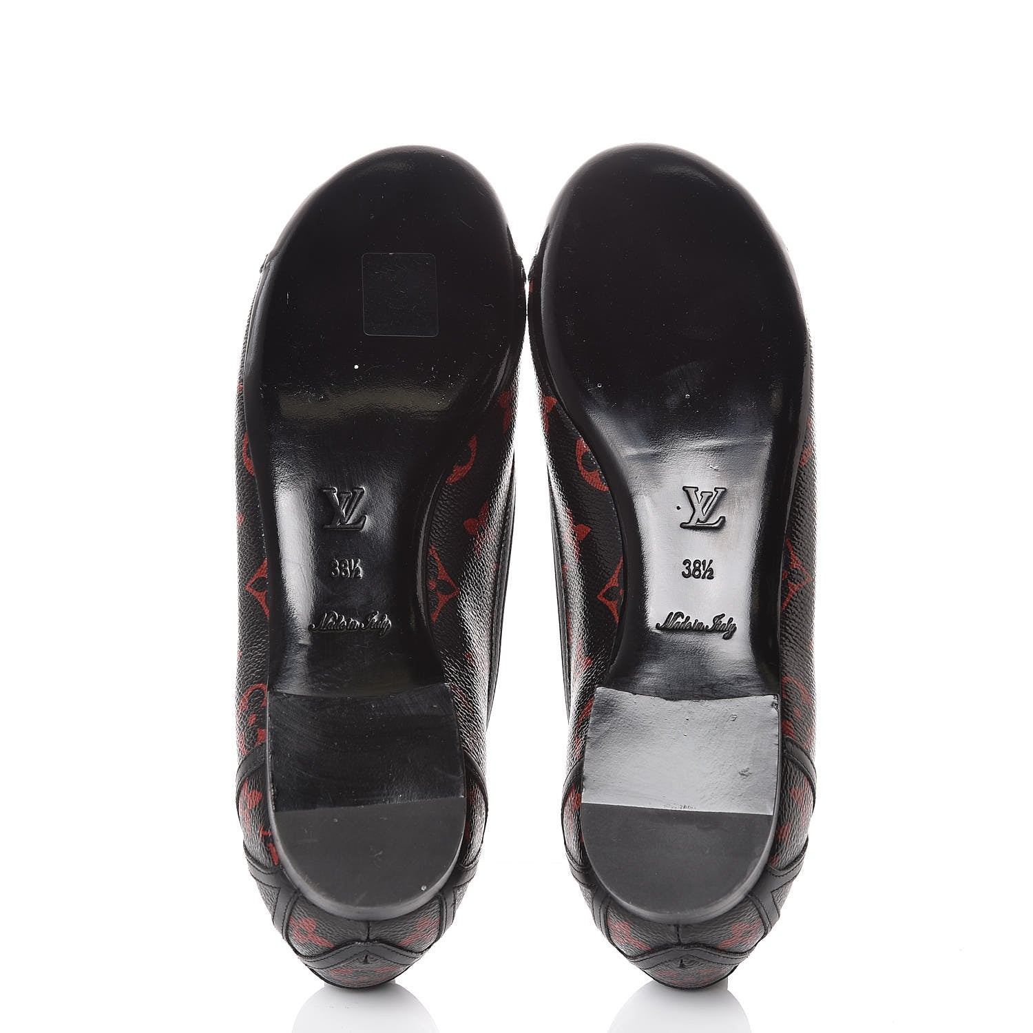 Louis Vuitton Monogram Infrarouge New Revival Ballerina Flats 38.5 Black 5 of 9
