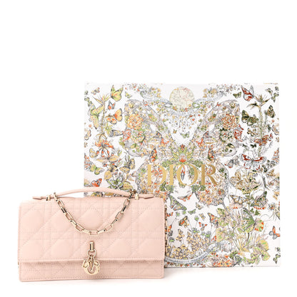 Christian Dior Lambskin Cannage Mini My Dior Top Handle Clutch Rose Poudre 13 of 13