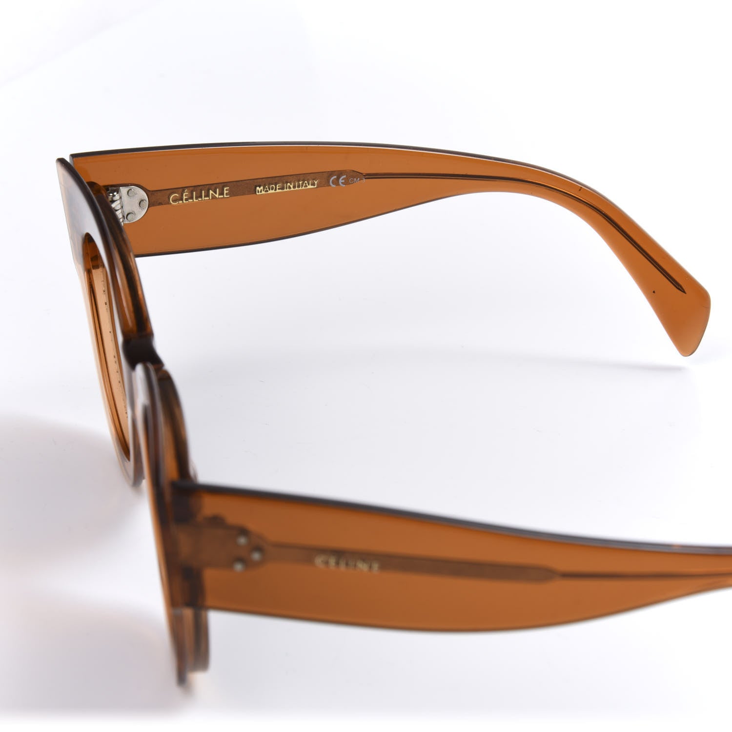 Celine Acetate Petra Sunglasses CL41447/S Transparent Orange 5 of 6