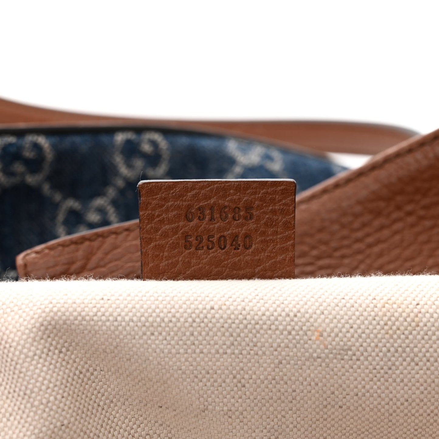 New Denim GG Monogram Medium Ophidia Shopping Tote Blue Tea Cuir