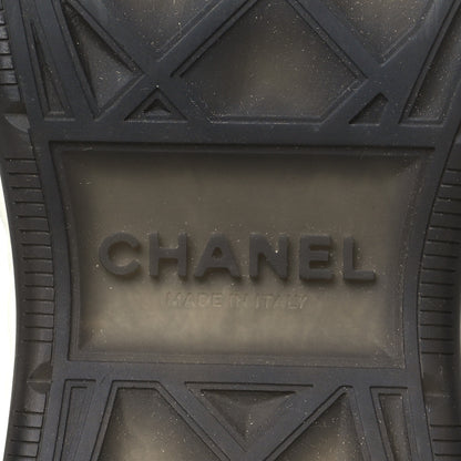 Chanel Fabric Suede CC Sneakers 40 Black Dark Grey 7 of 9