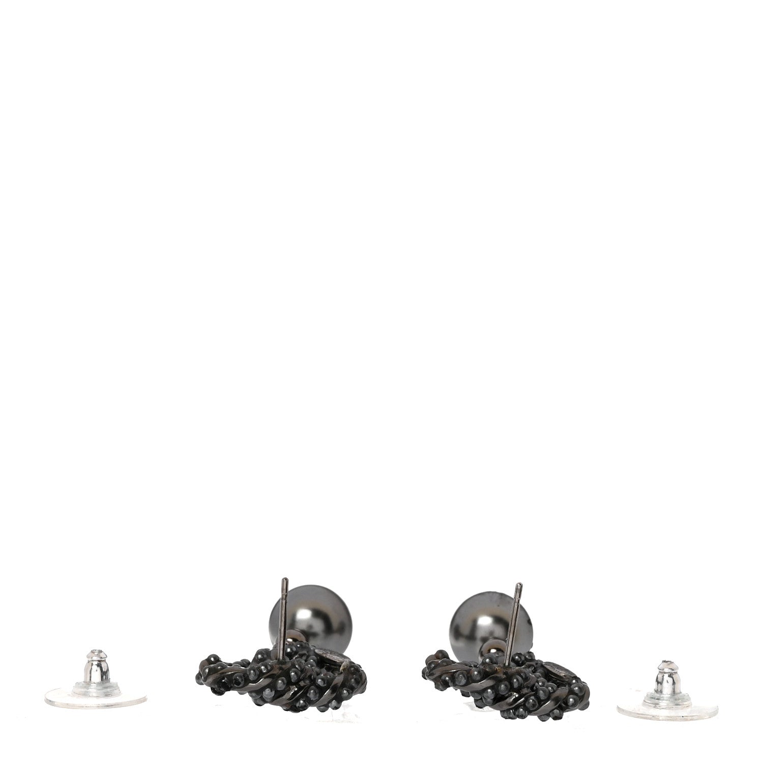 Chanel Ruthenium CC Drop Earrings 3 of 4