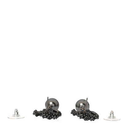 Chanel Ruthenium CC Drop Earrings 3 of 4