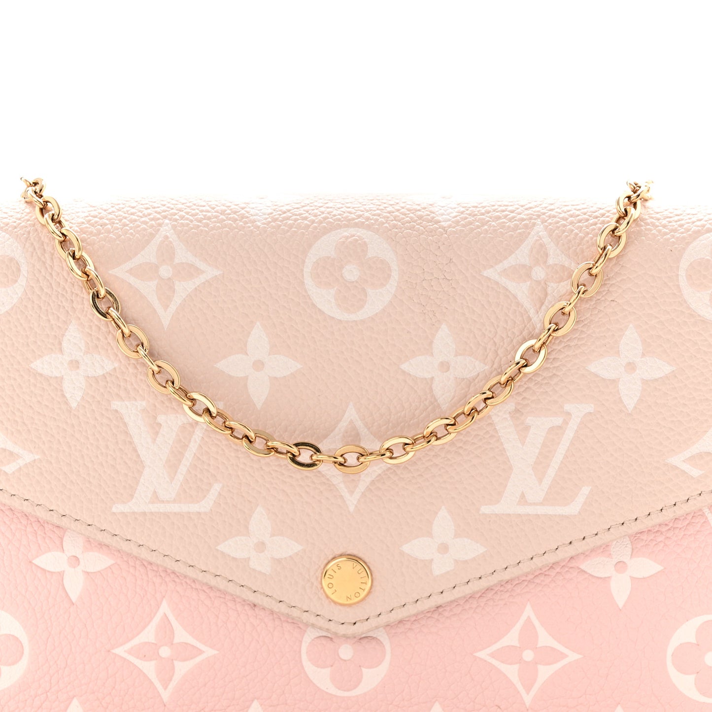 Empreinte Spring in the City Felicie Pochette Chain Wallet Pink Beige Yellow