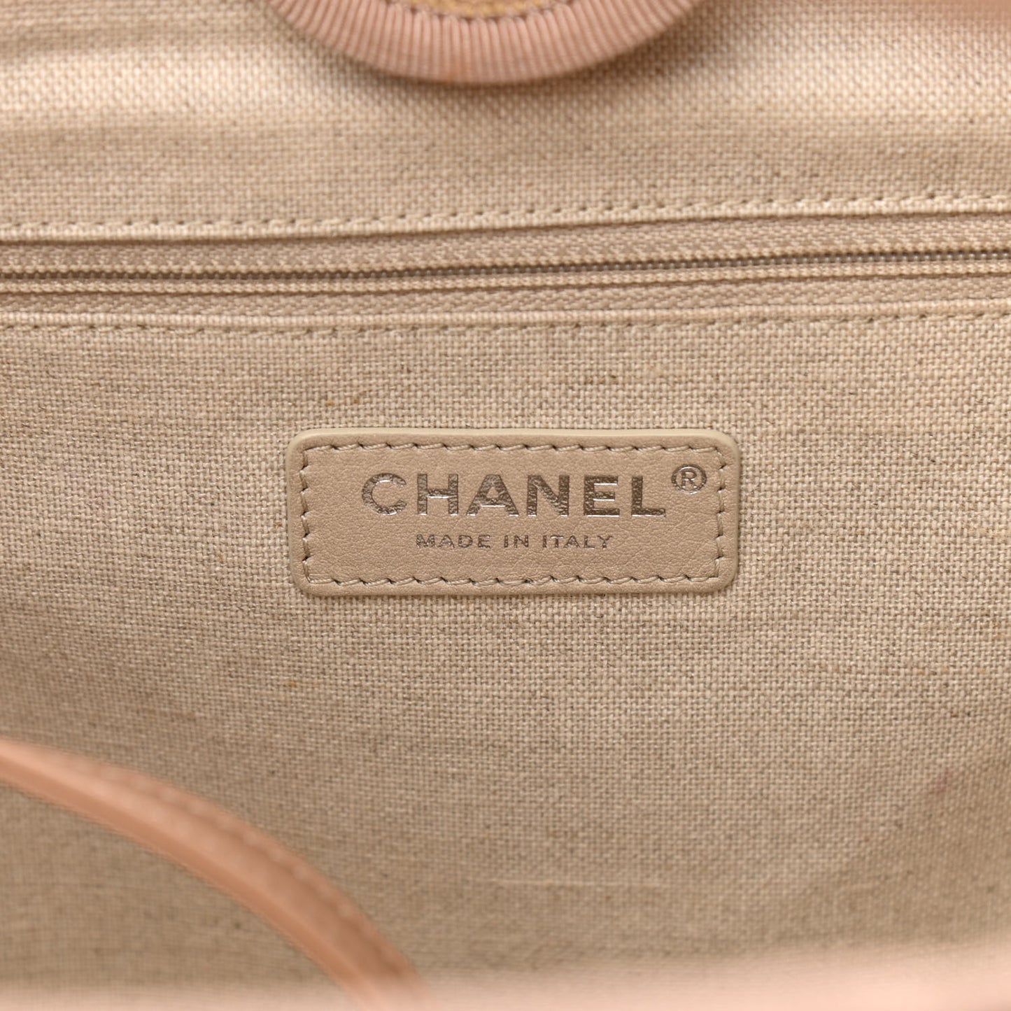 Mixed Fibers Small Deauville Tote Beige