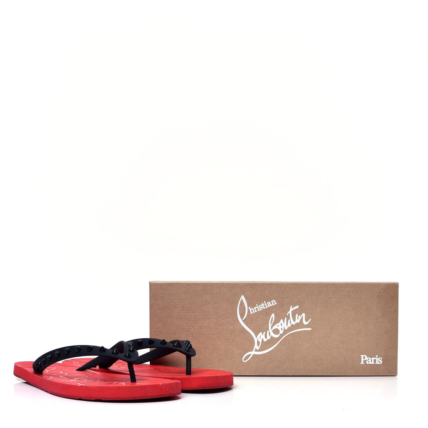 Christian Louboutin Rubber Spike Loubi Donna Flip Flop 42 Black 7 of 7