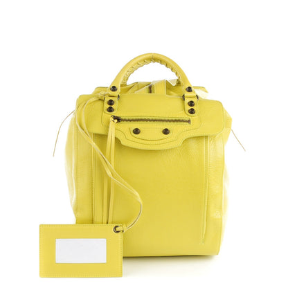 Balenciaga Agneau Classic Hardware Zip Traveler Backpack Jaune Poussin 1 of 8