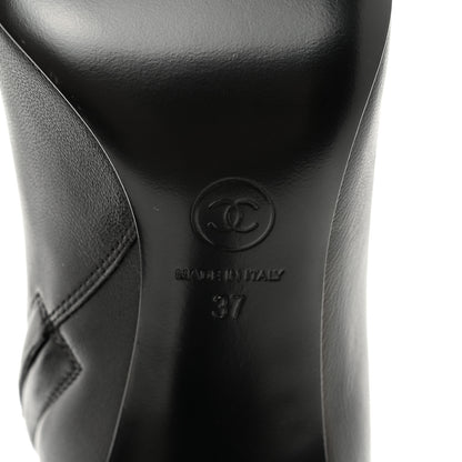 Chanel Lambskin High Boots 37 Black 6 of 11