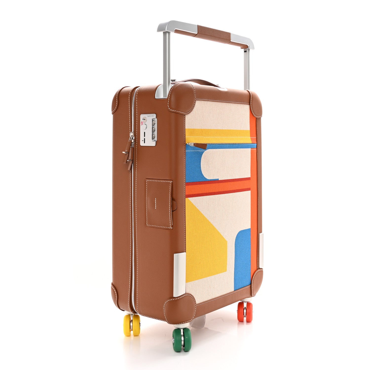 Hermes Canvas Taurillon Regate RMS Rolling Trolley Luggage Multicolor 2 of 14