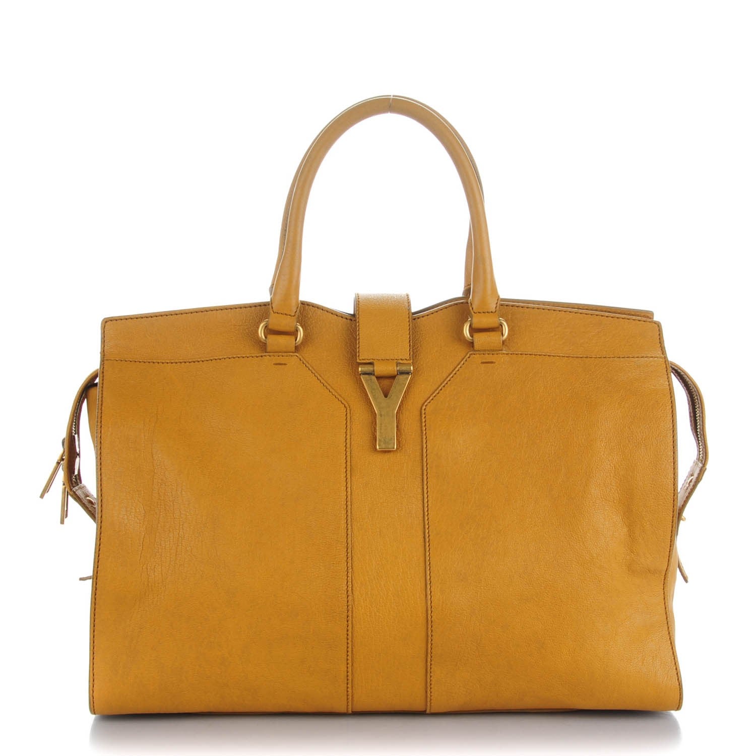 Saint Laurent Sheepskin Large Cabas ChYc Mustard 1 of 8