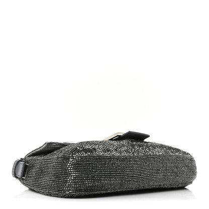 Fendi Sequin Beaded Baguette Grey 5 of 10