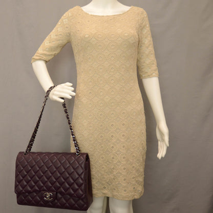 Chanel Lambskin Quilted Maxi Flap Plum 2 of 11