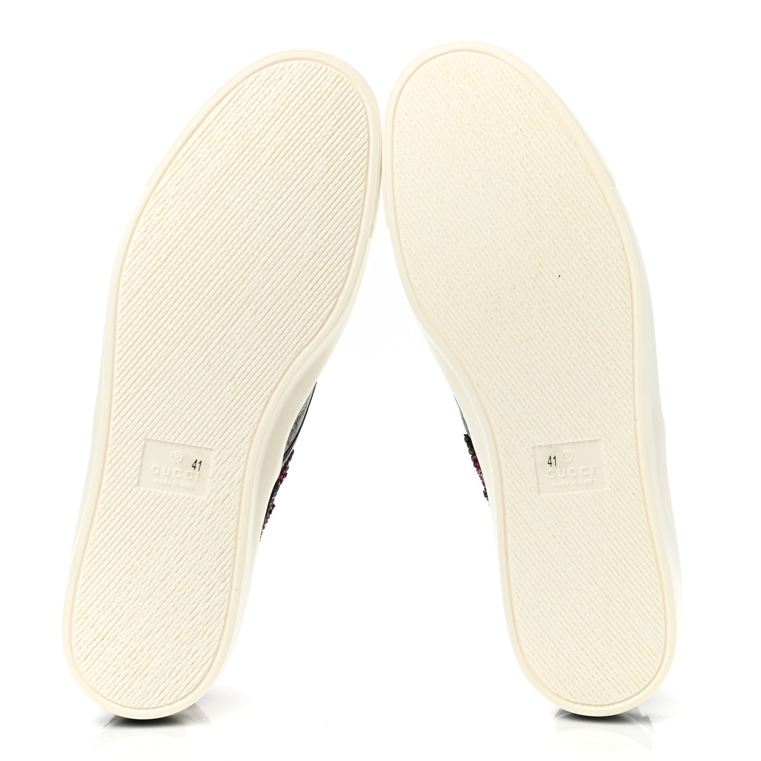 Gucci GG Supreme Monogram Embellished Womens Slip On Sneakers 41 Beige Brown 5 of 9