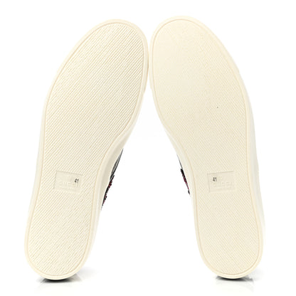 Gucci GG Supreme Monogram Embellished Womens Slip On Sneakers 41 Beige Brown 5 of 9