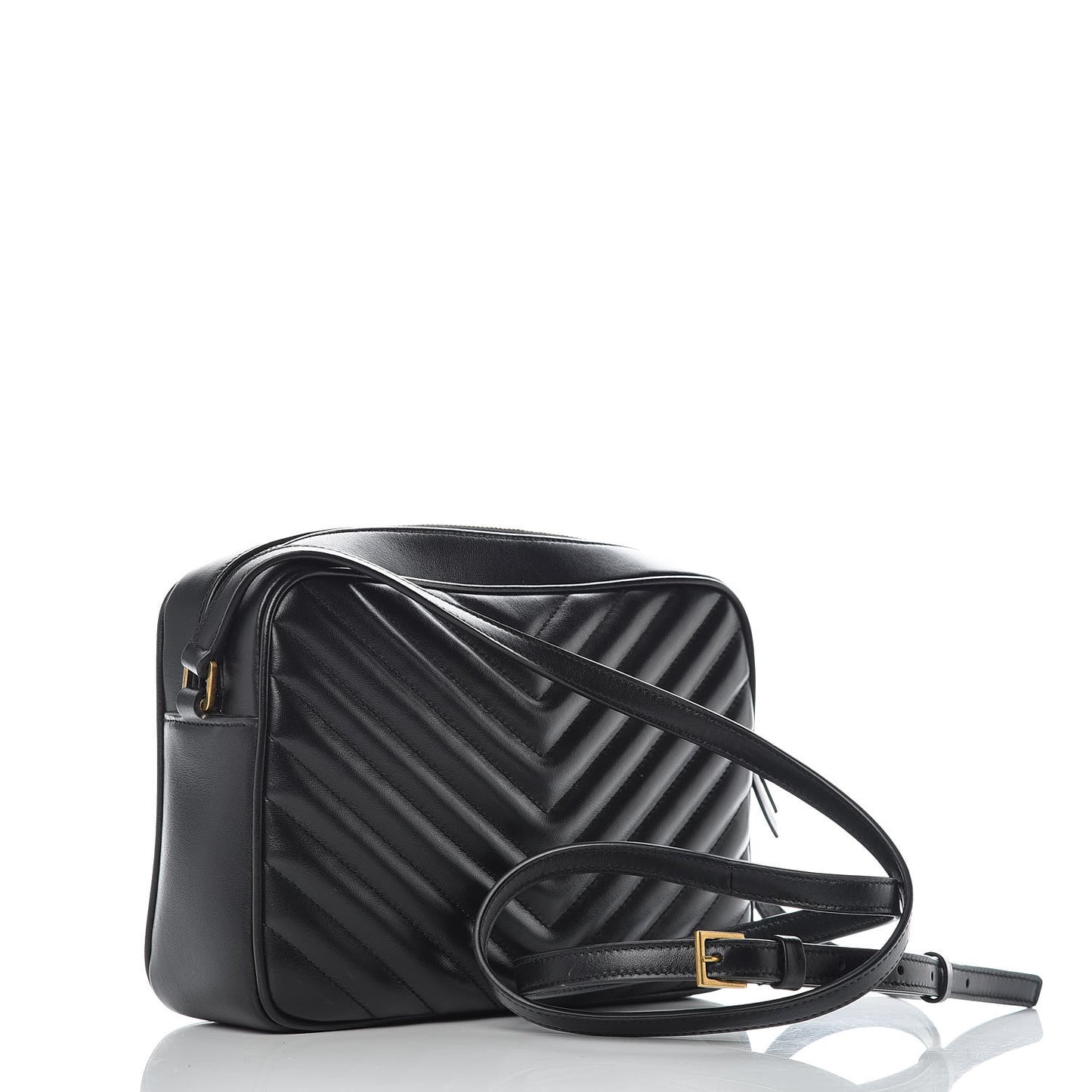 Calfskin Matelasse Monogram Lou Camera Bag Black