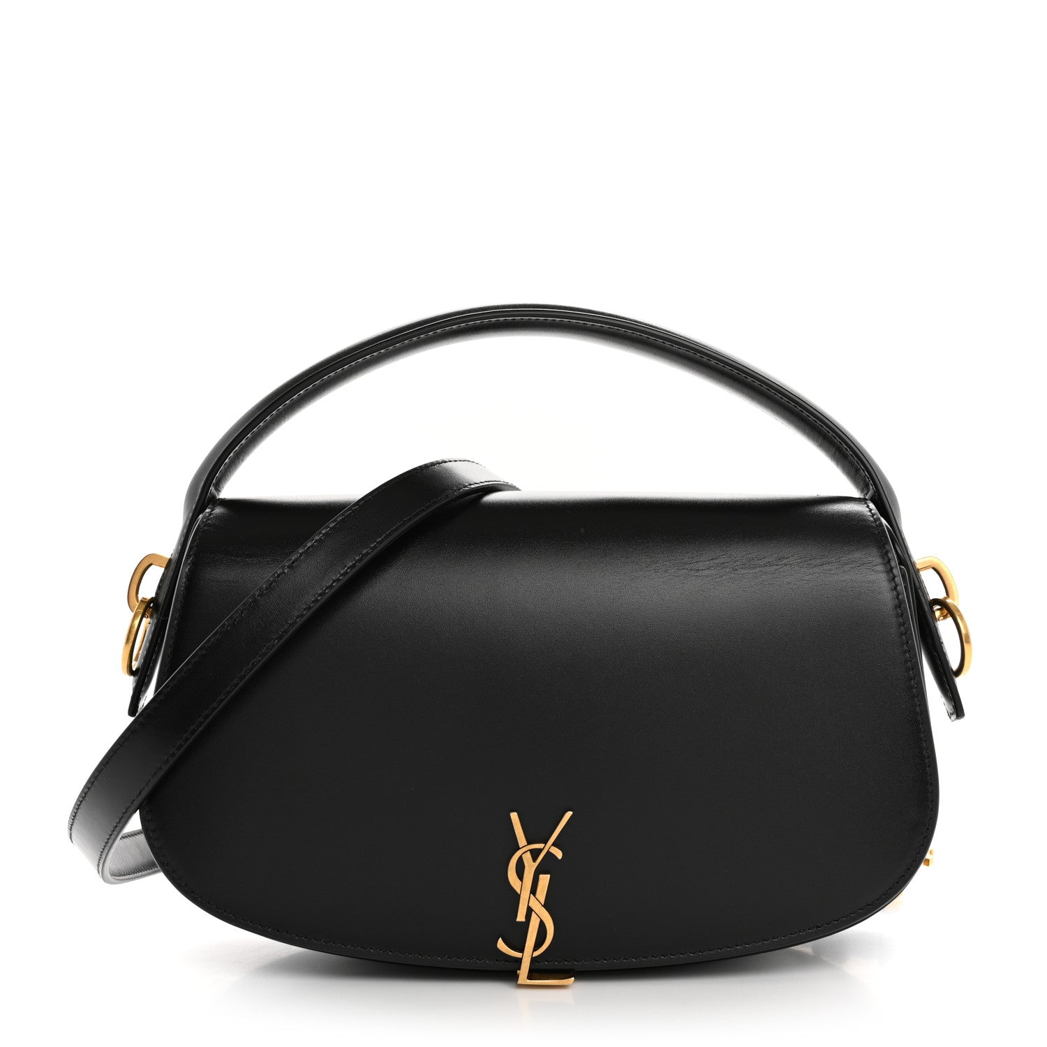 Saint Laurent Box Calfskin Voltaire Top Handle Crossbody Bag Black 1 of 14