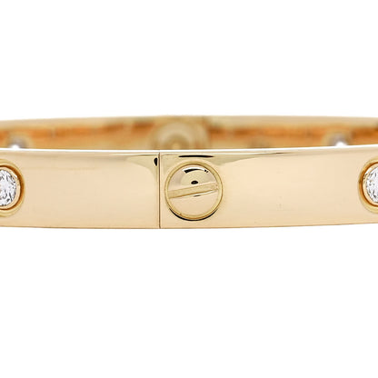 Cartier 18K Yellow Gold 10 Diamond LOVE Bracelet 18 3 of 6