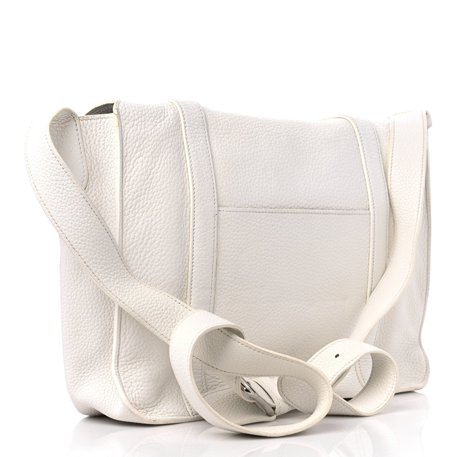 Hermes Taurillon Clemence Steve 35 White 3 of 15
