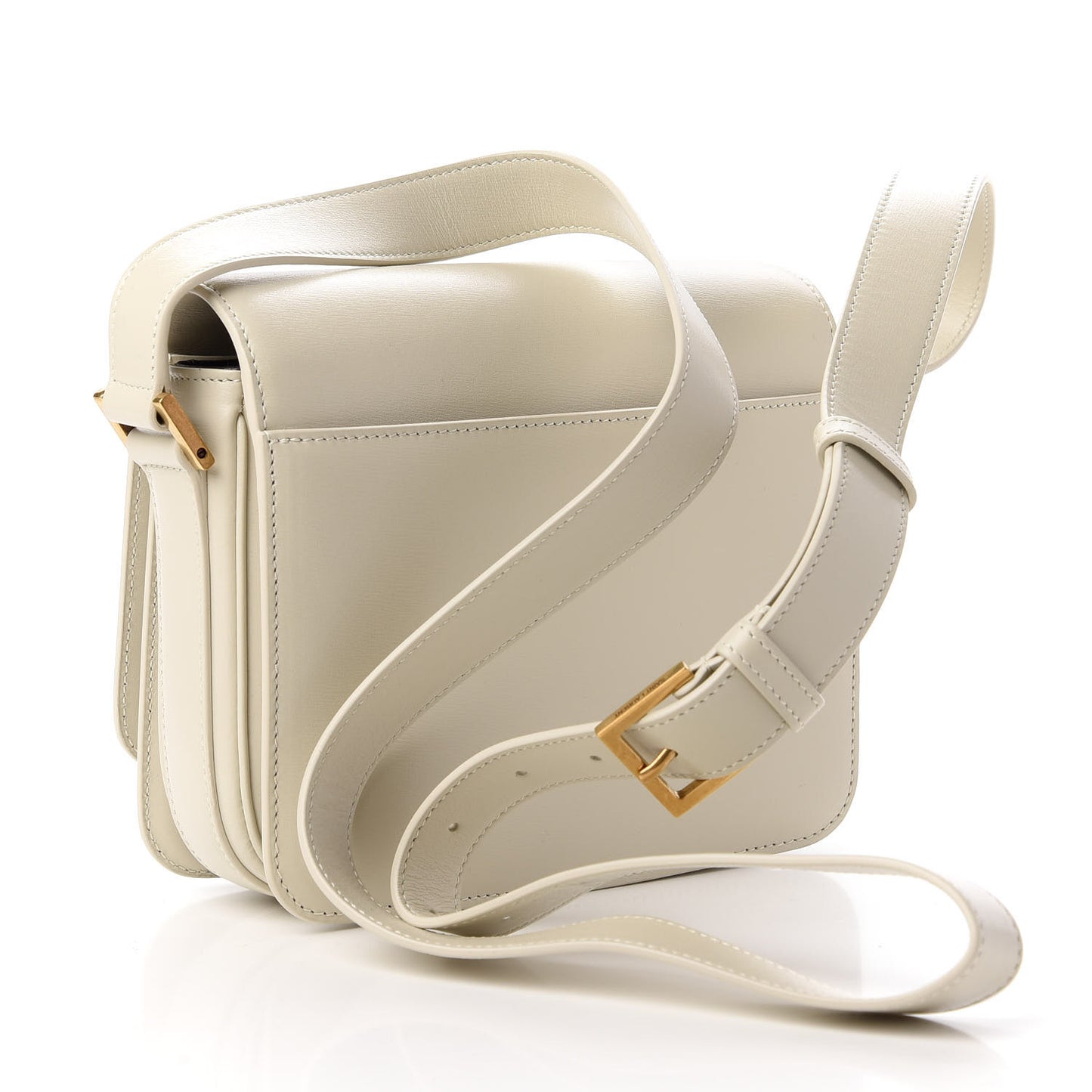 Calfskin Le 61 Shoulder Bag White