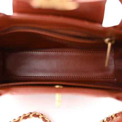Chanel Shiny Aged Calfskin Quilted Nano Kelly Shopper Brown 5 of 11