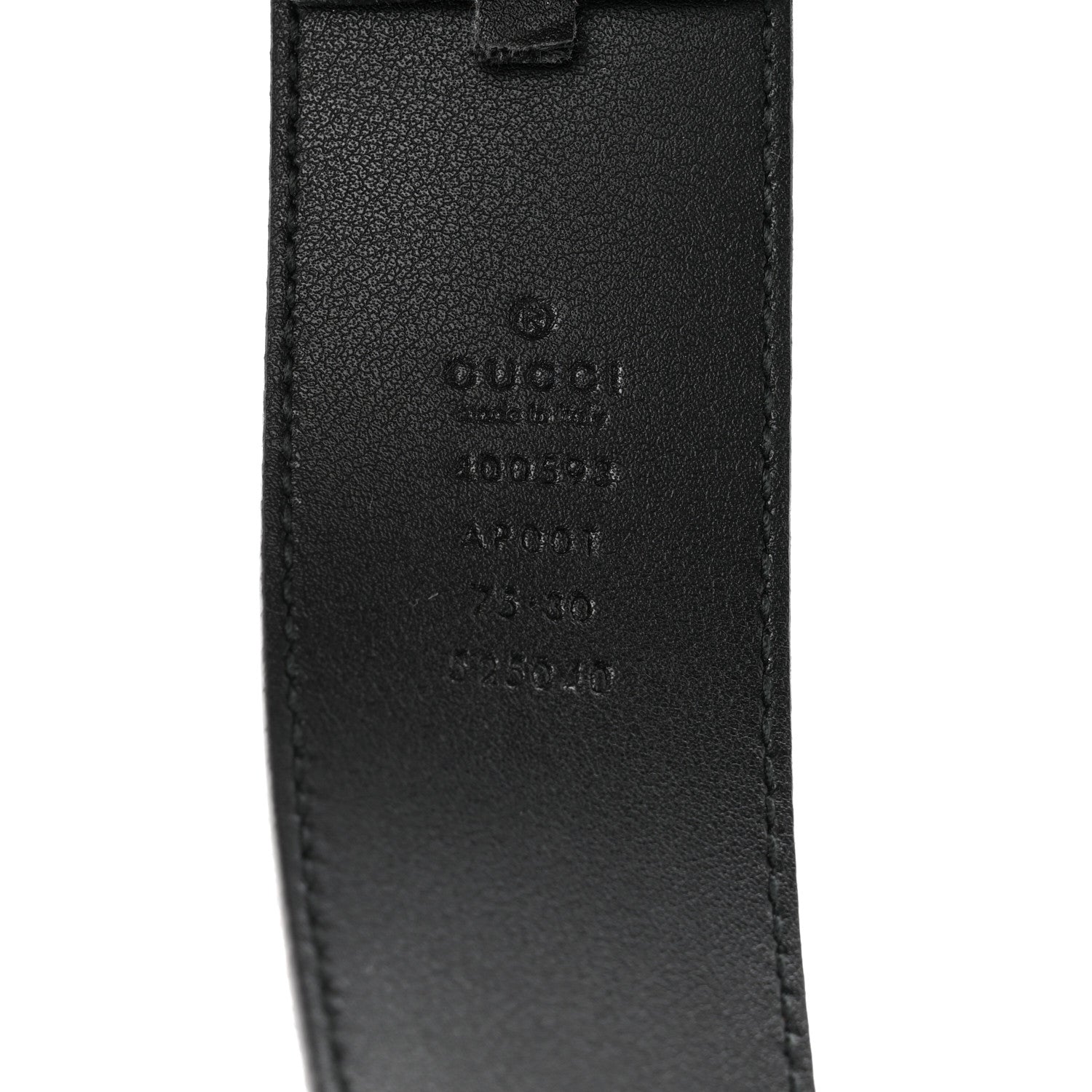 Gucci Calfskin Double G 40mm Belt 75 30 Black 3 of 7