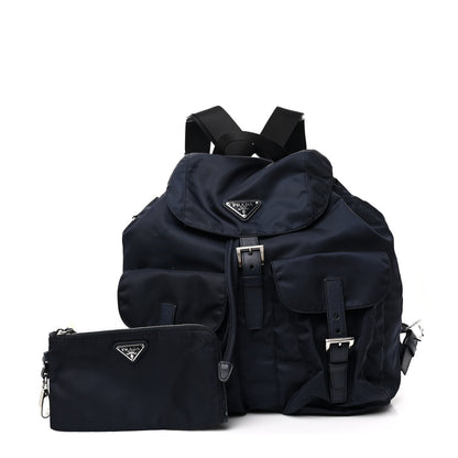 Prada Re-Nylon Saffiano Medium Backpack Blue Black 3 of 11