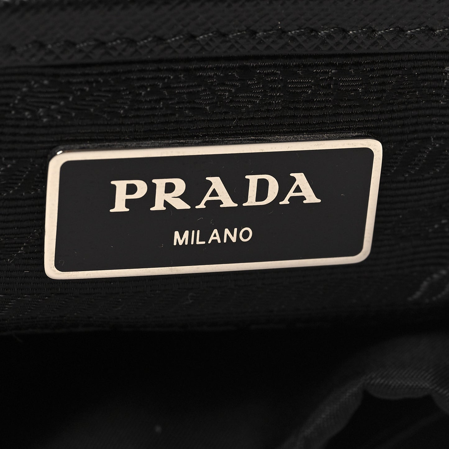 Nylon Vela Saffiano Medium Backpack Black