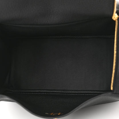 Hermes Taurillon Clemence Lindy 26 Black 5 of 11