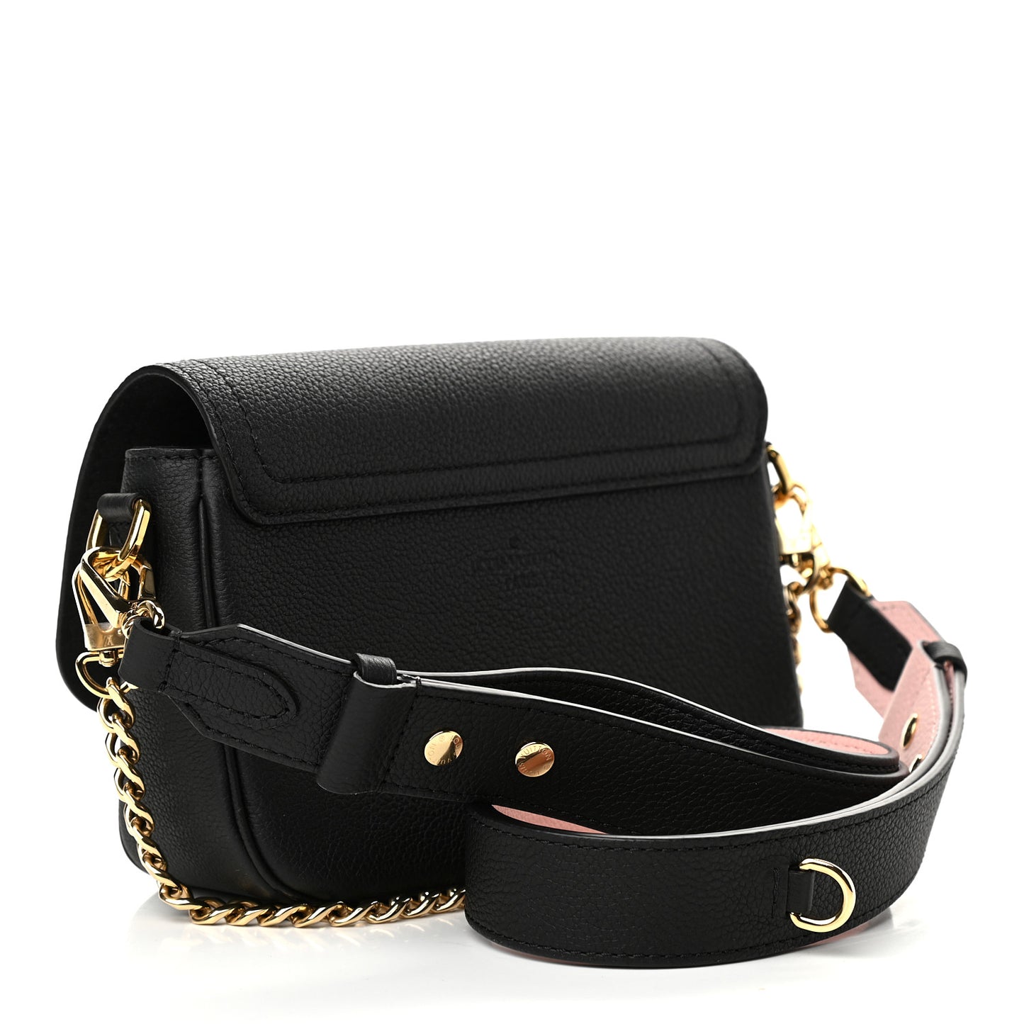 Grained Calfskin Lockme Tender Black