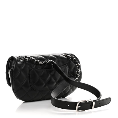 Chanel Calfskin Quilted CC Uniform Flap Belt Bag Black 3 of 12