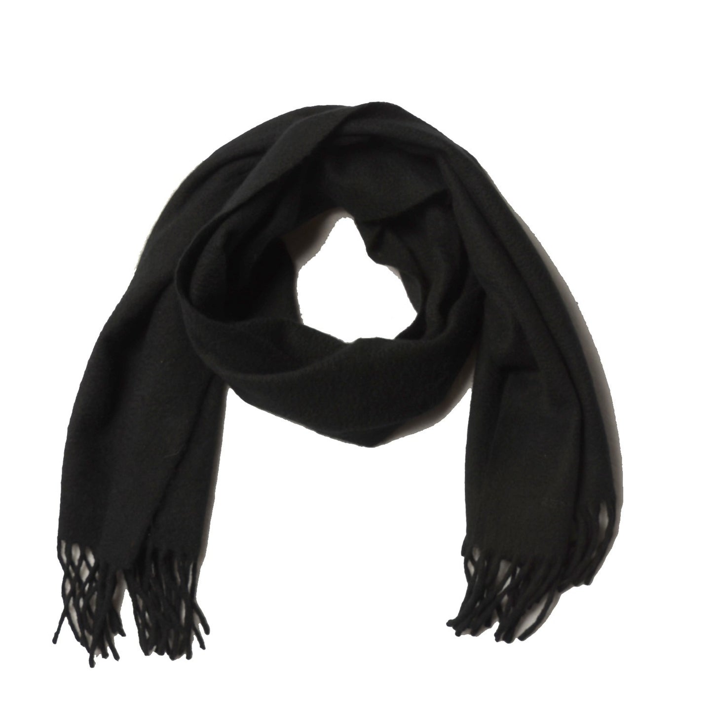 Cashmere Fringe Stole Black