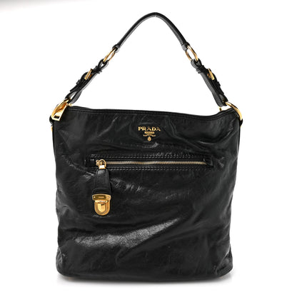 Prada Vitello Shine Hobo Black 1 of 12
