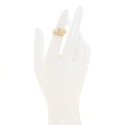 Cartier 18K Yellow Gold Diamond Double Juste Un Clou Paved Ring 48 4.5 2 of 6