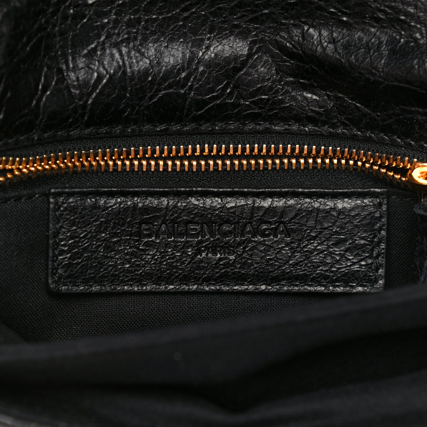 Agneau Classic Gold Hardware Mini Envelope Strap Clutch Black