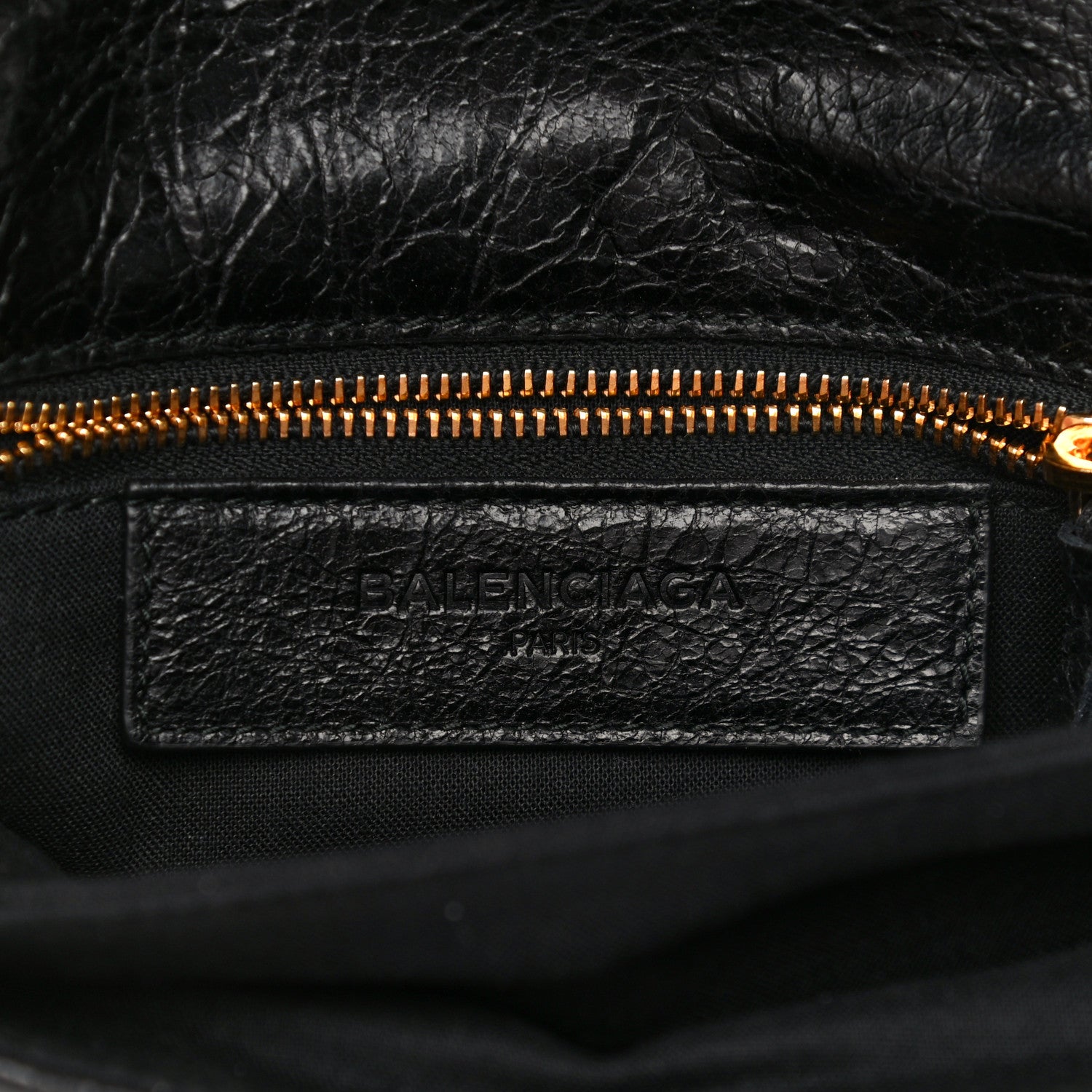 Balenciaga Agneau Classic Gold Hardware Mini Envelope Strap Clutch Black 6 of 9