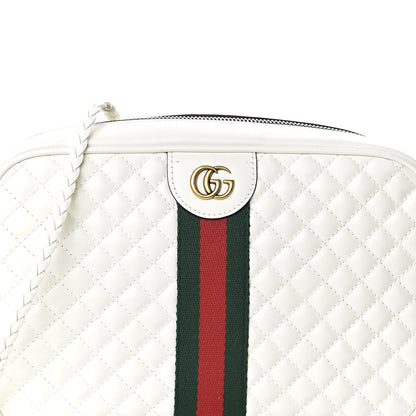 Gucci Calfskin Web Trapuntata Small Shoulder Bag Off White 7 of 9