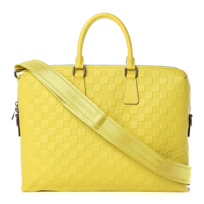 Louis Vuitton Damier Infini Porte-Documents Vert Acide 1 of 13