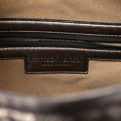 Bottega Veneta Metallic Nappa Intrecciato Medium Veneta Hobo Pewter 5 of 5