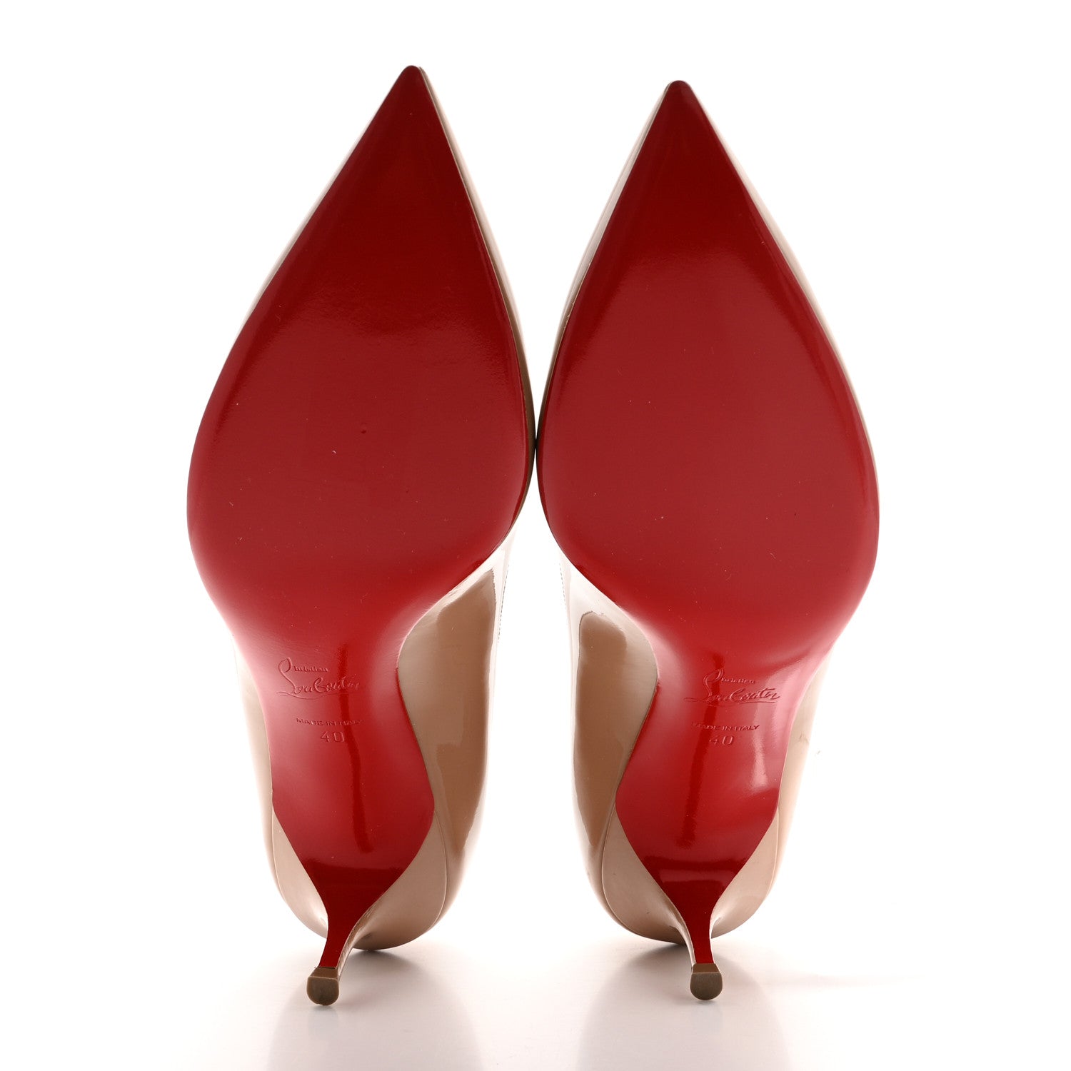 Christian Louboutin Patent Kate 55 Pumps 40 Nude 5 of 7