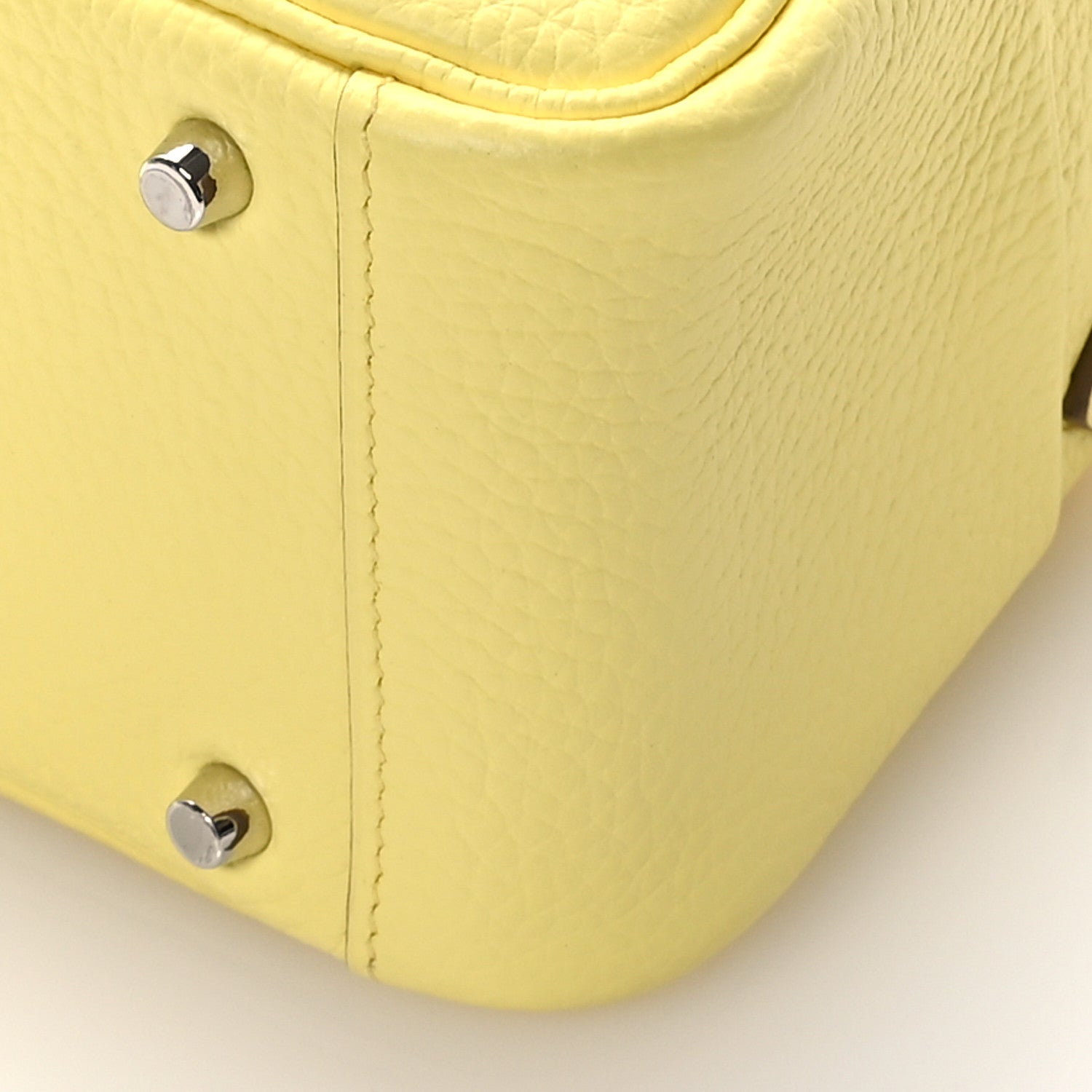 Hermes Taurillon Clemence Mini Lindy 20 Limoncello 10 of 10