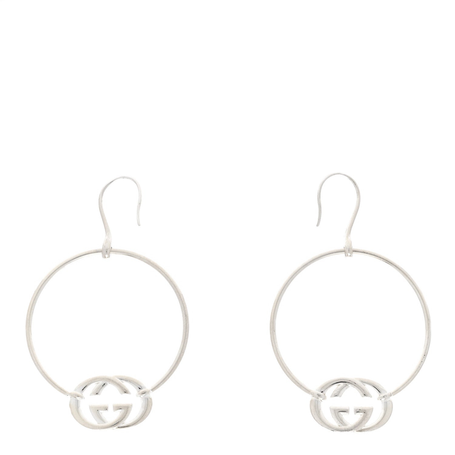 Gucci Sterling Silver Britt Hoop Earrings 1 of 4