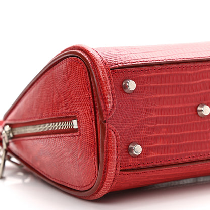Alexander McQueen Calfskin Lizard Embossed Mini Heroine Scarlet 9 of 14
